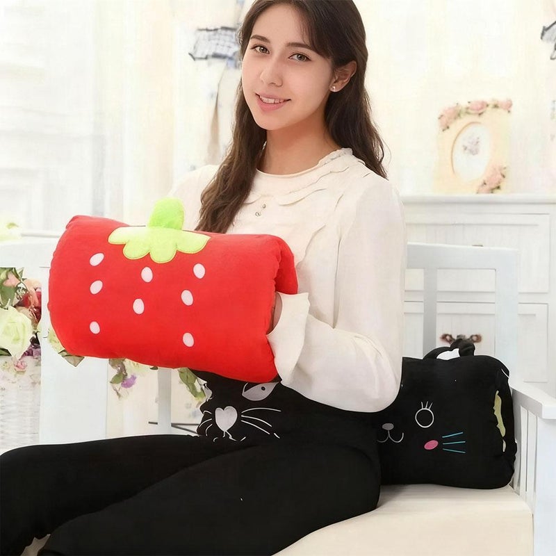 Cartoon Hand Pillow Hand Warmer Multifunction Home Animal Plush Muffs Winter Hugging Warm Arm Cushion for Women Men Home Travel Office Warmers - Image 4